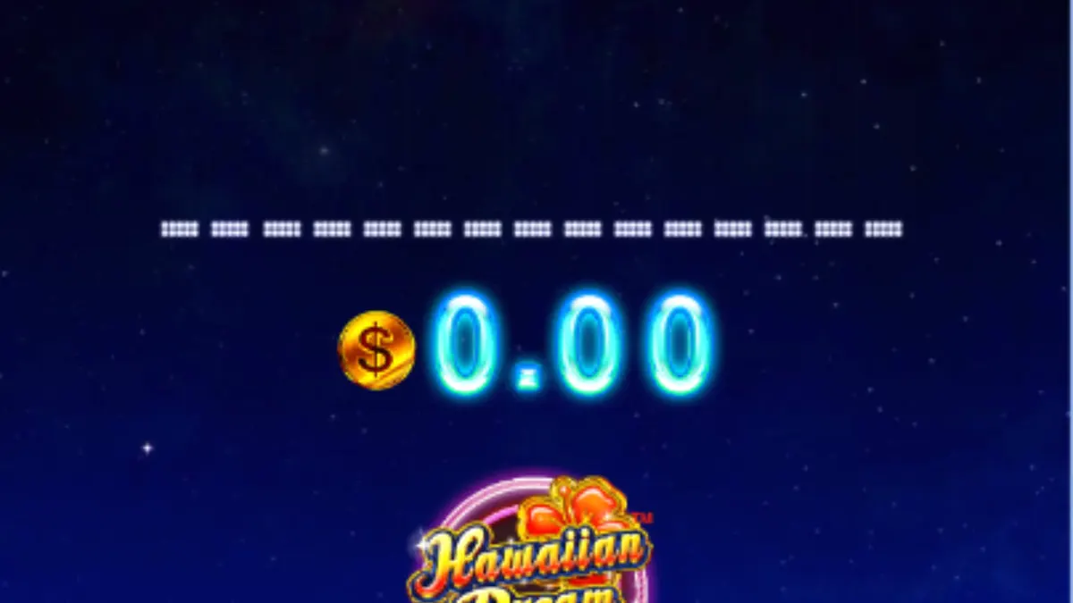 Tampilan visual futuristik dari slot Hawaiian Dream Boost dengan elemen tropis